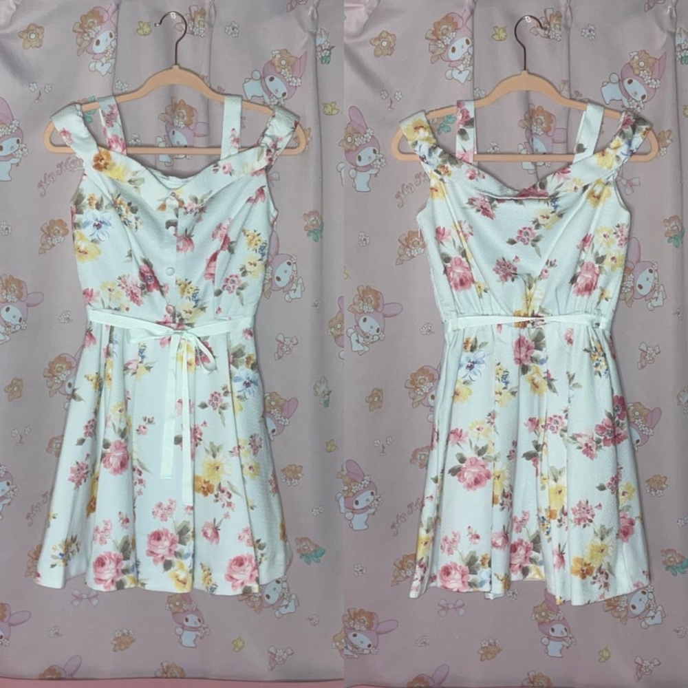 Liz Lisa Floral Mint Dress with Removable Ribbon